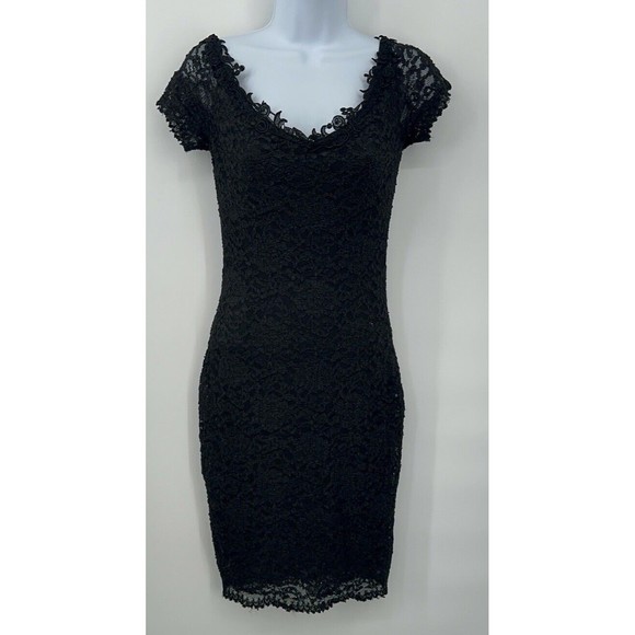 Susan Roselli for Vijack Dresses & Skirts - Susan Roselli for Vijack Black Sequin Lace ‎ New Years Party Vintage Dress 7-8